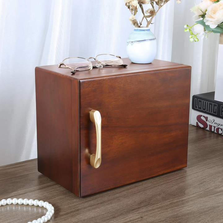 Mason Claye 4 Layer Wooden Jewelry Storage Box Organizer with Side Door